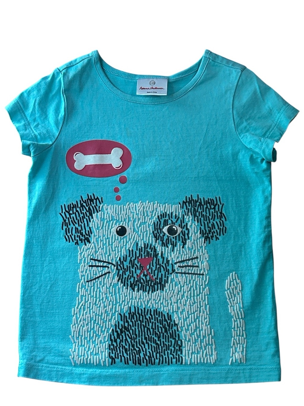 Hanna Andersson Short-Sleeve Tee with Dog Graphic Size 110 Size 5 -100% Cotton
